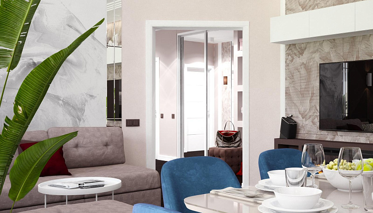 Проект кухни-гостиной TROPICAL COCKTAIL